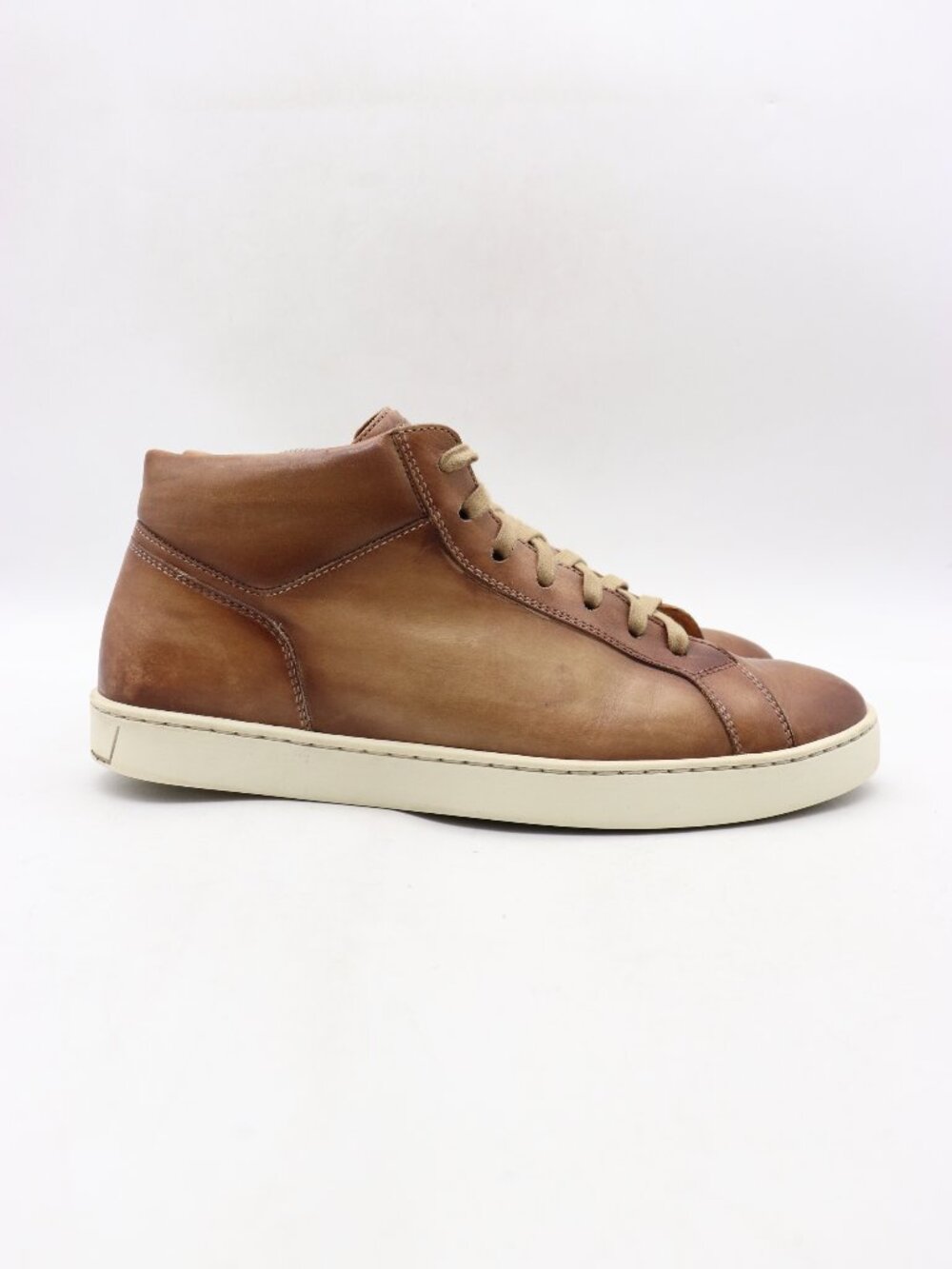 Magnanni Brando 24672 Men's Size 9 Brown Leather High Top Lace Up Sneakers